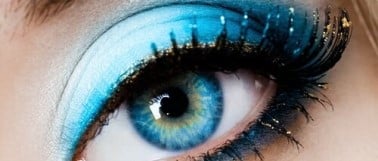 closeup of an eye with makeup